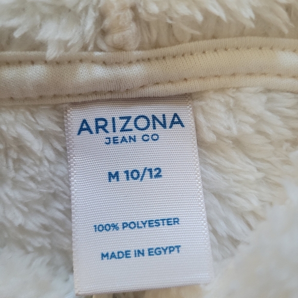 Arizona Jean Co. White Zip Up Hooded Jacket Size Medium 10/12 NEW WITH TAG - Picture 5 of 6
